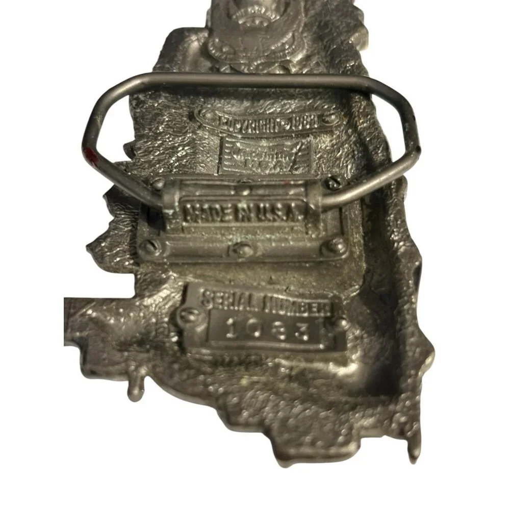 Train Belt Buckle‎ Steam Engine The Great American Buckle Co. USA #1083 1983 VTG